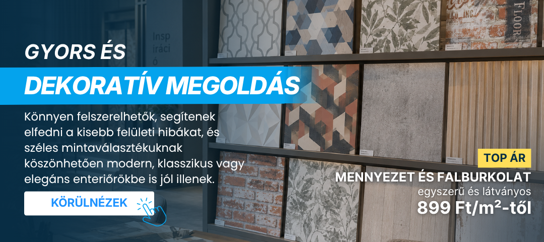 Mennyezet és falburkolat