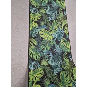 TROPICAL futószőnyeg, levél mintás zöld, 67cm széles