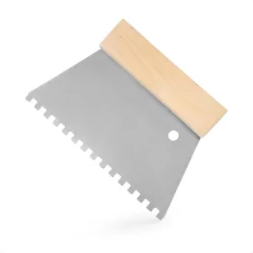   Rozsdamentes trapéz spatulya C1 (4mm) fogazású acélpengével ragasztókhoz, 18cm