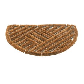   Lábtörlő, kókuszrost, acél "Draco" 40x60cm félkör