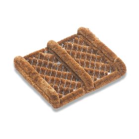   Lábtörlő, cipőkefe, kókuszrost, acél "Draco" 30x36cm