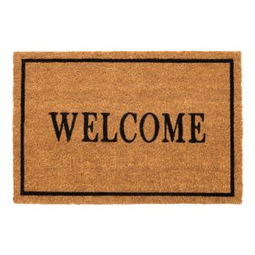   Lábtörlő, kókusz, festett mintás, "COCO-Welcome" 40x60 cm