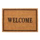 Lábtörlő, kókusz, festett mintás, "COCO-Welcome" 40x60 cm