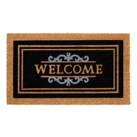  Lábtörlő, kókusz, "Coco Classic" Welcome, fekete, 40x70 cm
