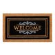 Lábtörlő, kókusz, "Coco Classic" Welcome, fekete, 40x70 cm
