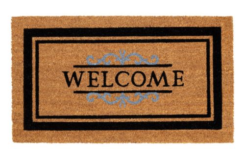 Lábtörlő, kókusz, "Coco Classic" Welcome, natúr, 40x70 cm
