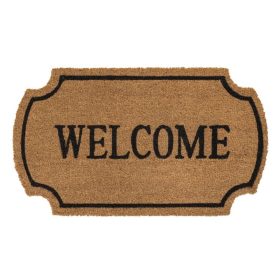   Lábtörlő, kókusz, nyomtatott mintás, "Ruco-Welcome" 40x70cm