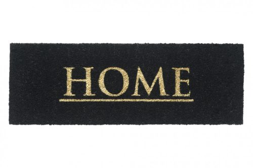 Lábtörlő, kókusz, Home, fekete, 26x75 cm
