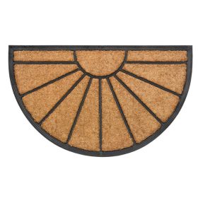   Lábtörlő, kókusz+gumi,  strapabíró "Bombay-Sun" 45x75cm félkör 