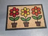 Lábtörlő, kókusz+gumi, strapabíró "Boucara-Flower" 40x60cm