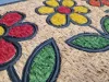 Lábtörlő, kókusz+gumi, strapabíró "Boucara-Flower" 40x60cm