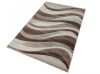 IBERIA szőnyeg, nyírt, barna, hullámos minta, 80x150