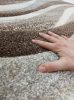 IBERIA szőnyeg, nyírt, barna, hullámos minta, 120x170