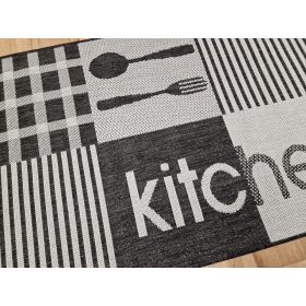   Konyhai szőnyeg "SISAL KITCHEN" szürke, csúszásmentes, 80x200cm