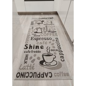 COFFEE szőnyeg, síkszövött, szürke, konyhai, 60x110