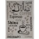 COFFEE szőnyeg, síkszövött, szürke, konyhai, 80x150