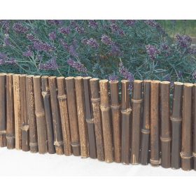 BAMBOO természetes bambusz kerti szegély, barna, 35x100cm