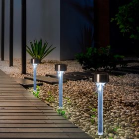   Leszúrható, különleges napelemes kerti lámpa, ackryl cső, (6 x 33 cm)