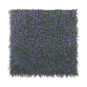   Zöldfal levendula levelekkel, VERTICAL-LAVANDA, zöld-lila, 100x100cm