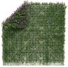 Zöldfal levendula levelekkel, VERTICAL-LAVANDA, zöld-lila, 100x100cm