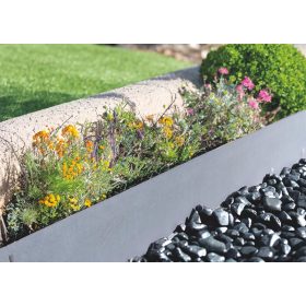   EASY, extra erős és tartós acél ágyásszegély, 106x18cm, ezüst