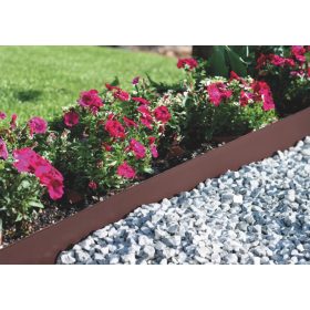   EASY, extra erős és tartós acél ágyásszegély, 106x18cm, barna