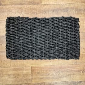   Lábtörlő, design fonott, "Robust" fekete 45x75cm