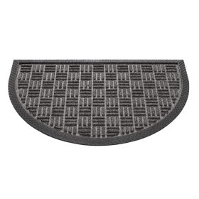   Lábtörlő, "SUPREME" antra, erős filces felülettel, gumis hátoldallal, 40x60cm félkör