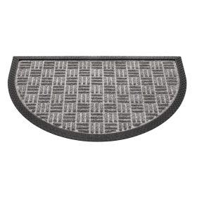   Lábtörlő, "SUPREME" grey, erős filces felülettel, gumis hátoldallal, 40x60cm félkör