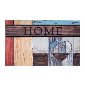   Modern design gumi lábtörlő, "Residence-Heart", 45x75 cm