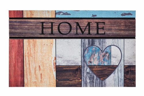 Modern design gumi lábtörlő, "Residence-Heart", 45x75 cm