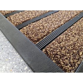 Lábtörlő, bordázott, "Bellini" barna, 45x75cm