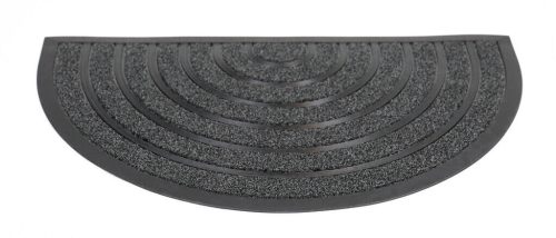 Lábtörlő, bordázott, "Bellini" antracit, 45x75cm félkör