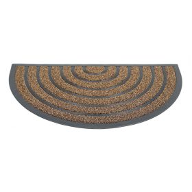   Lábtörlő, bordázott, "Bellini" barna, 45x75cm félkör