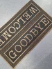 Modern gumi lábtörlő "Diamo-Welcome-Goodbye", 45x75cm