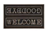 Modern gumi lábtörlő "Diamo-Welcome-Goodbye", 45x75cm