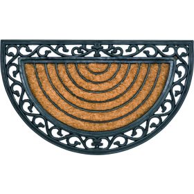   Lábtörlő, kókusz, gumi peremmel, "Impala-Brush" 45x75cm félkör