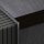 Öntapadós alumínium lépcsőélvédő, lezáró profil, 270cm, fekete, 10x24,5mm