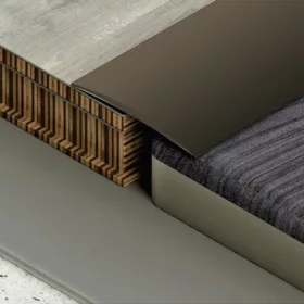   Öntapadós 40mm "lencse" burkolatváltó, alumínium, 90cm, bronz
