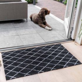   Prémium mosható lábtörlő, puha, Lima "Black" 67x120cm