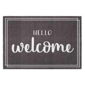   Lábtörlő, velúros felület, Mondial "060" HelloWelcome, 50x75cm