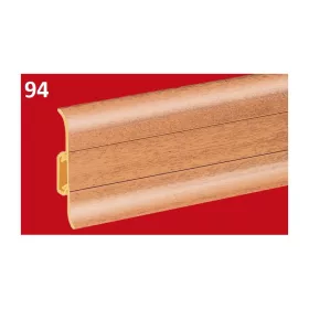   Műanyag szegőléc kábelcsatornával, 250cm, 50mm magas, "SLIM-094"