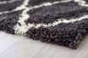 HATIA szőnyeg, puha, hosszú szálú, szürke fehér, 80x150