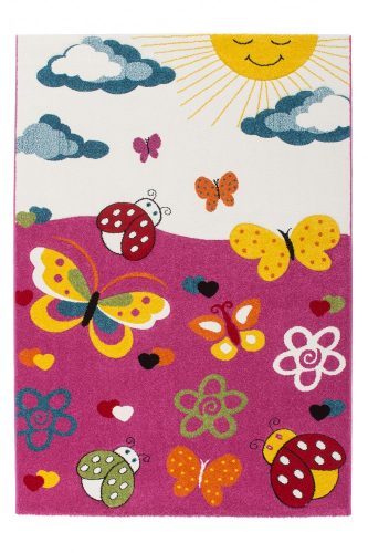 AMIGO gyerekszőnyeg, rózsaszín, pillangós, 160x230cm