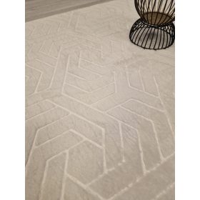 HARMONY bársonyos szőnyeg, krémfehér, 120x170