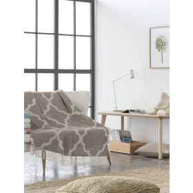 Atlas takaró, pléd, puha, pamut, bézs, 150x200cm