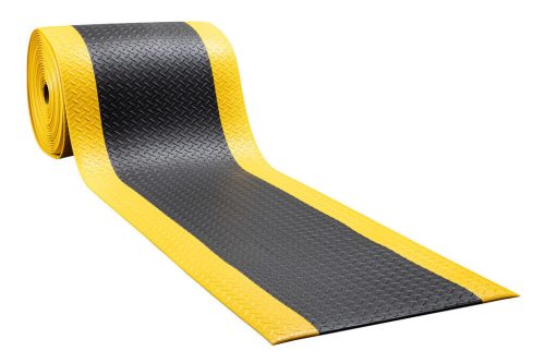 BASE+ Eco álláskönnyítő és biztonsági szőnyeg, fekete-sárga, 90cm széles