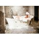 Blanca fehér-bézs színű fürdőszobaszőnyeg, puha, 90x150cm