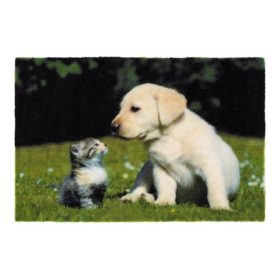 Kutyus és cica lábtörlő, 40x60cm