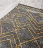FRESH modern absztrakt szőnyeg, sárga-szürke, 200x290